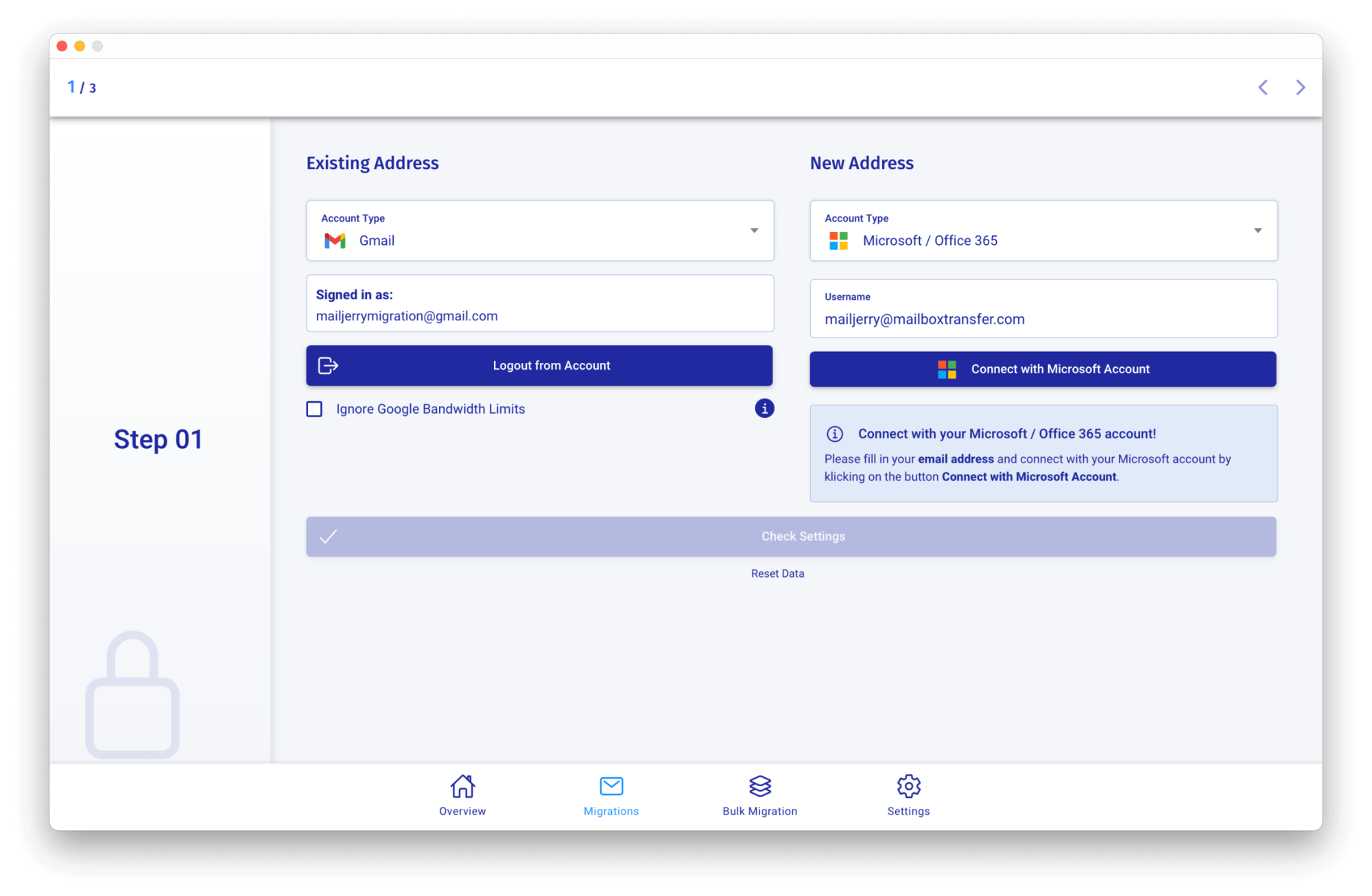 Gmail to Office 365 Migration: Add Office 365 Account