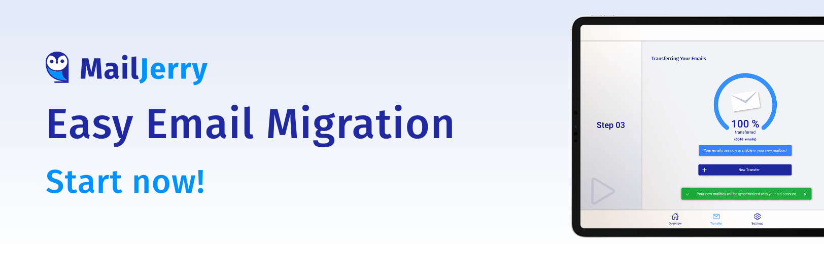 Start free email migration with the email migration tool