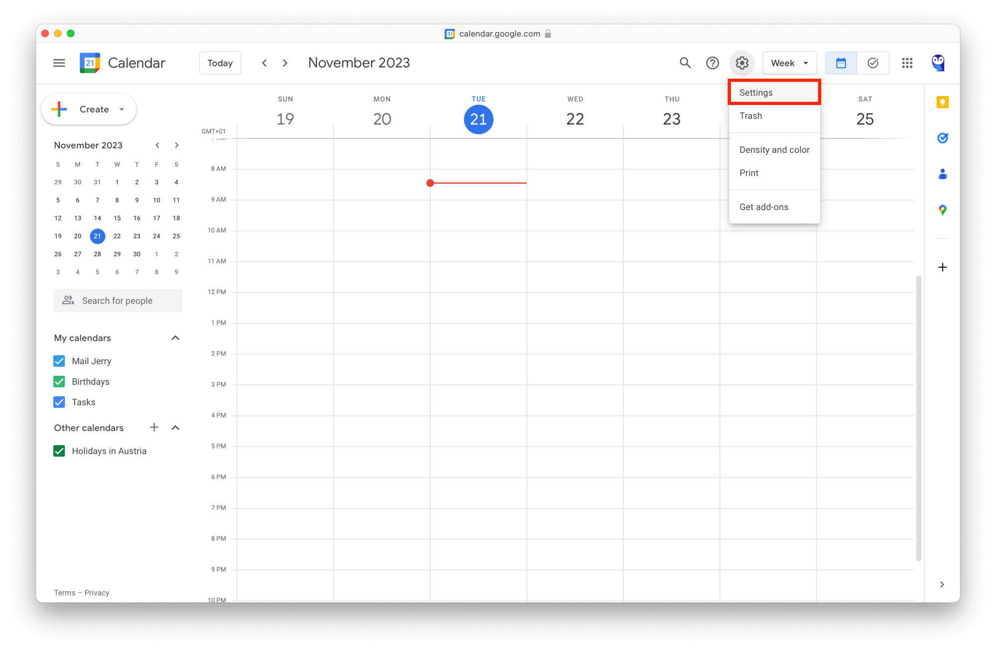 Migrate G Suite to Office 365: Export calendar – Step 01