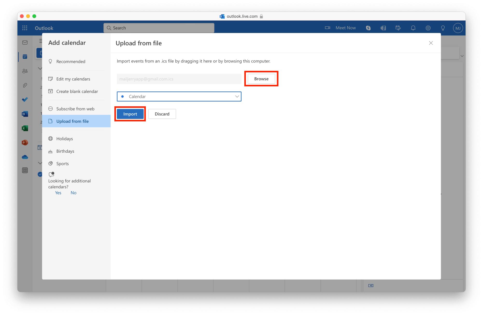 Migrate G Suite to Office 365: Import calendar to Office 365 – Step 02